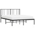 Estructura cama sin colchón con cabecero metal negro 120x200