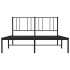 Estructura cama sin colchón con cabecero metal negro 120x200
