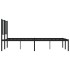 Estructura cama sin colchón con cabecero metal negro 120x200