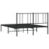 Estructura cama sin colchón con cabecero metal negro 120x200
