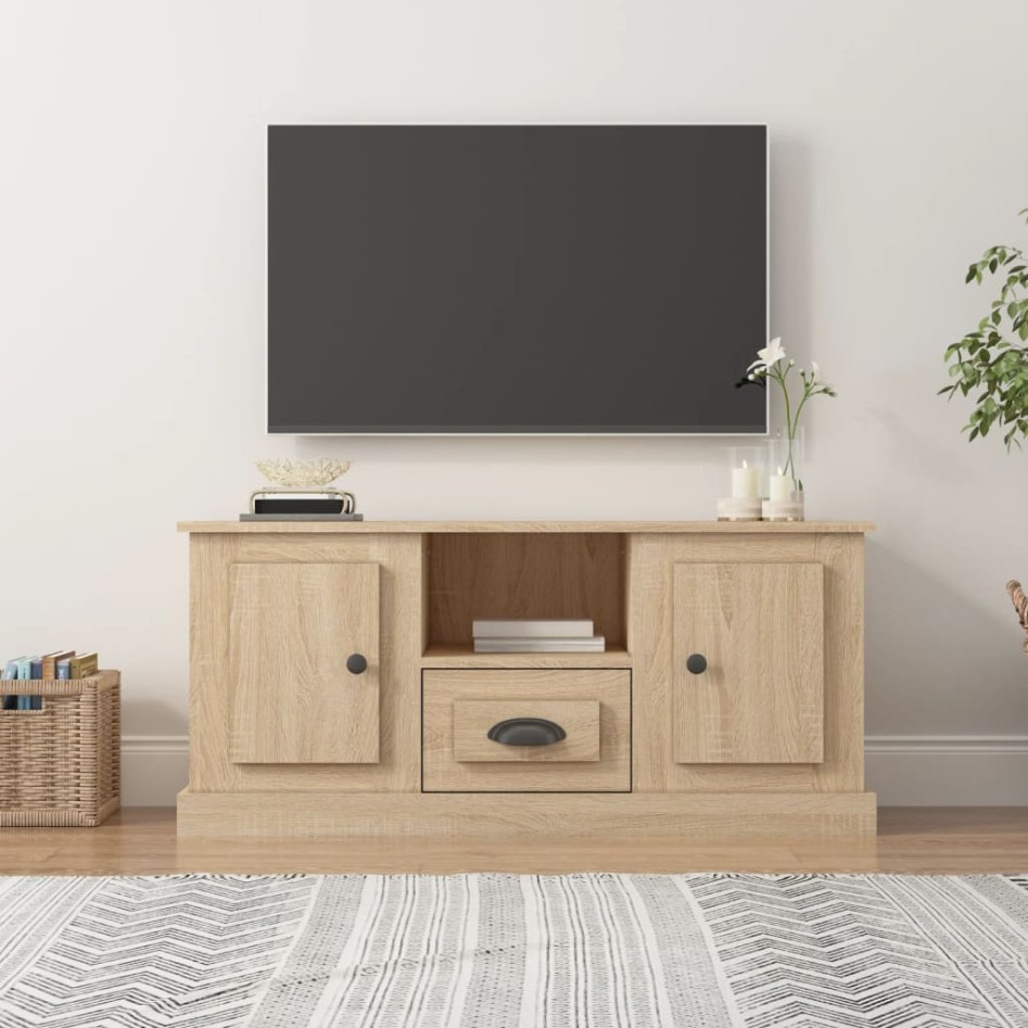Mueble para TV madera contrachapada roble Sonoma 100x35,5x45