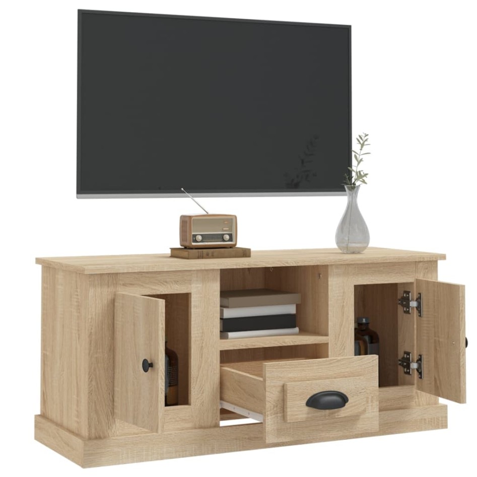 Mueble para TV madera contrachapada roble Sonoma 100x35,5x45