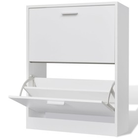Mueble zapatero blanco con 2