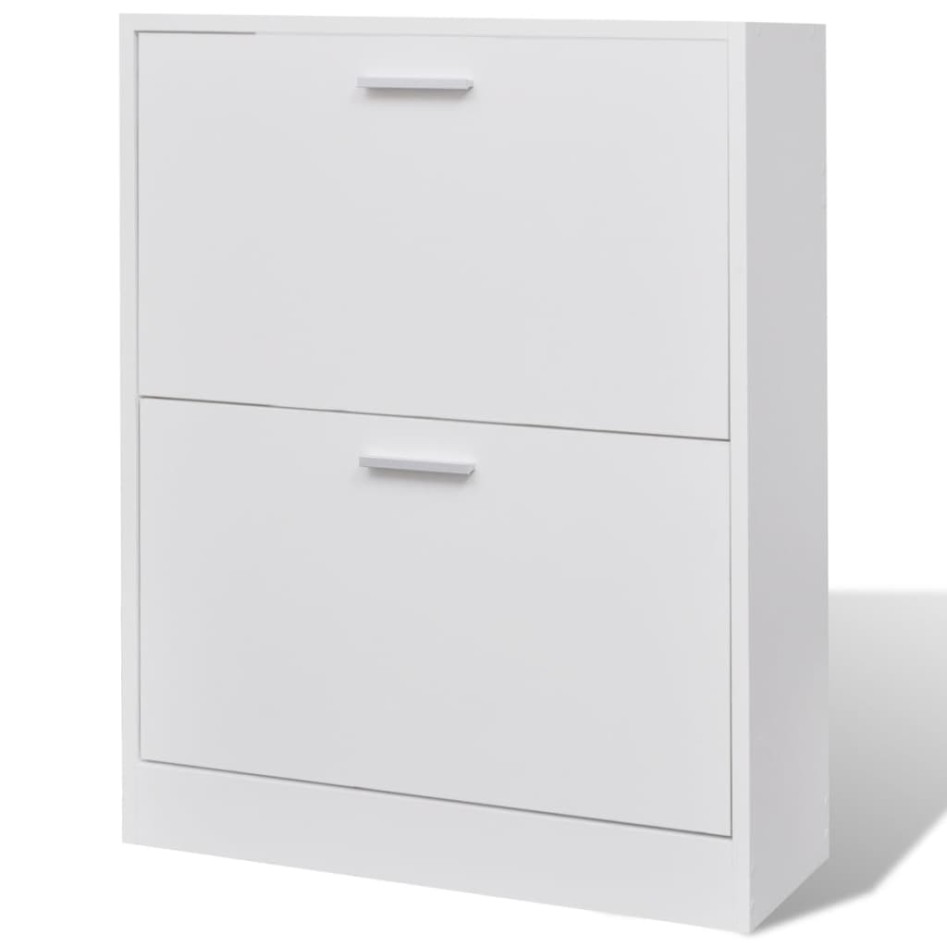 Mueble zapatero blanco con 2