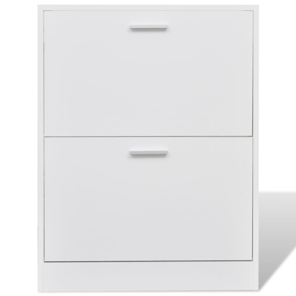 Mueble zapatero blanco con 2