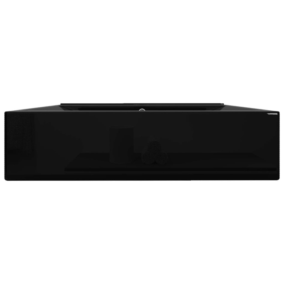 Lavabo rectangular cerámica orificio de grifo negro 60x46