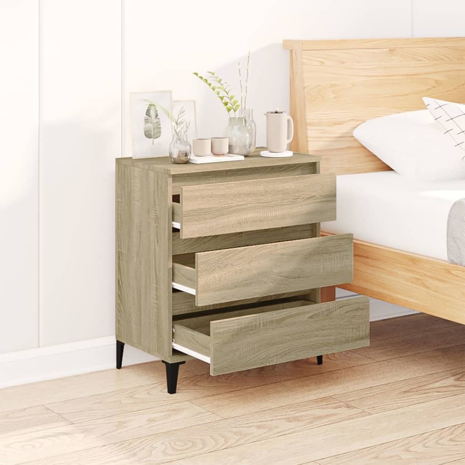 Aparador de madera contrachapada roble Sonoma 60x35x70