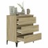 Aparador de madera contrachapada roble Sonoma 60x35x70