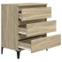 Aparador de madera contrachapada roble Sonoma 60x35x70