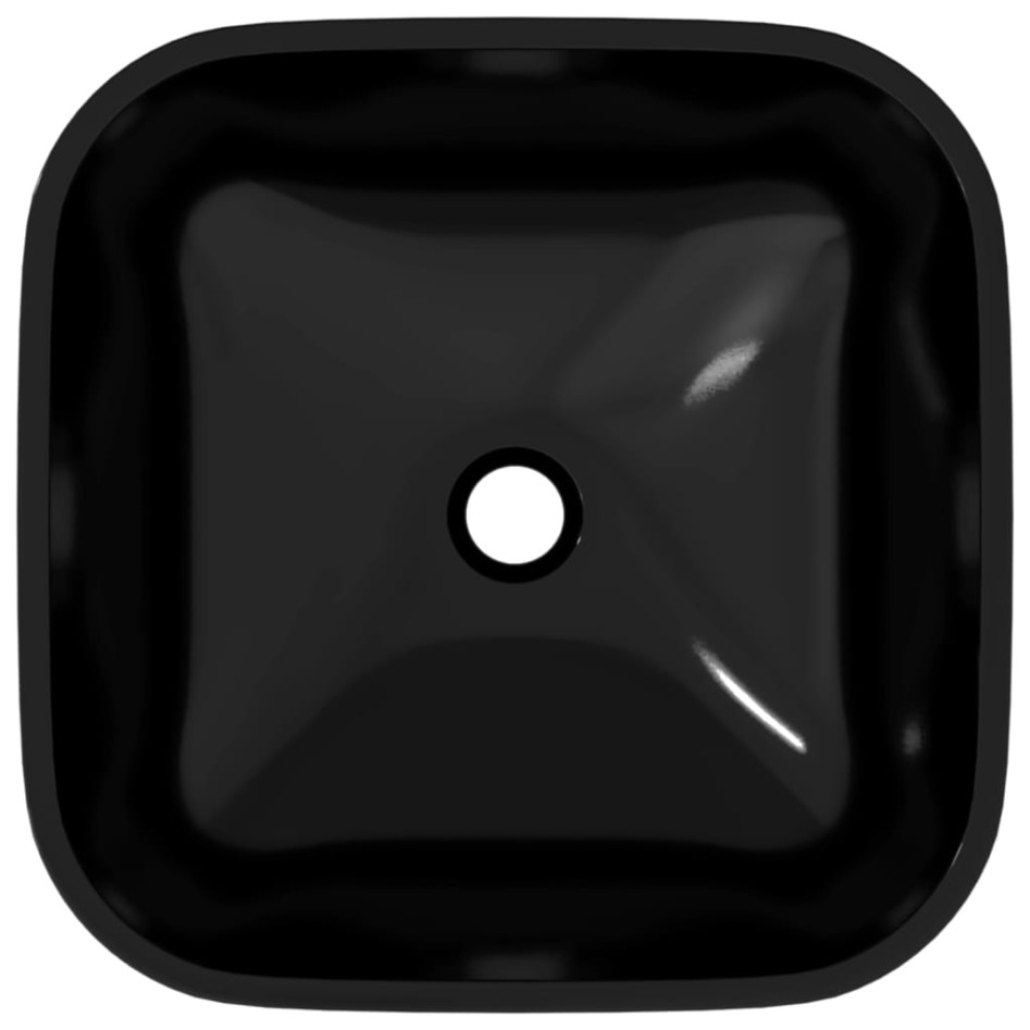 Lavabo de vidrio negro 42x42x14