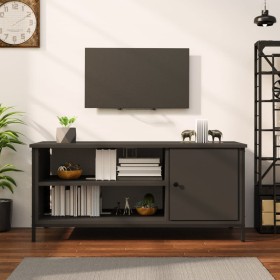 Mueble de TV madera contrachapada negro 100x40x45