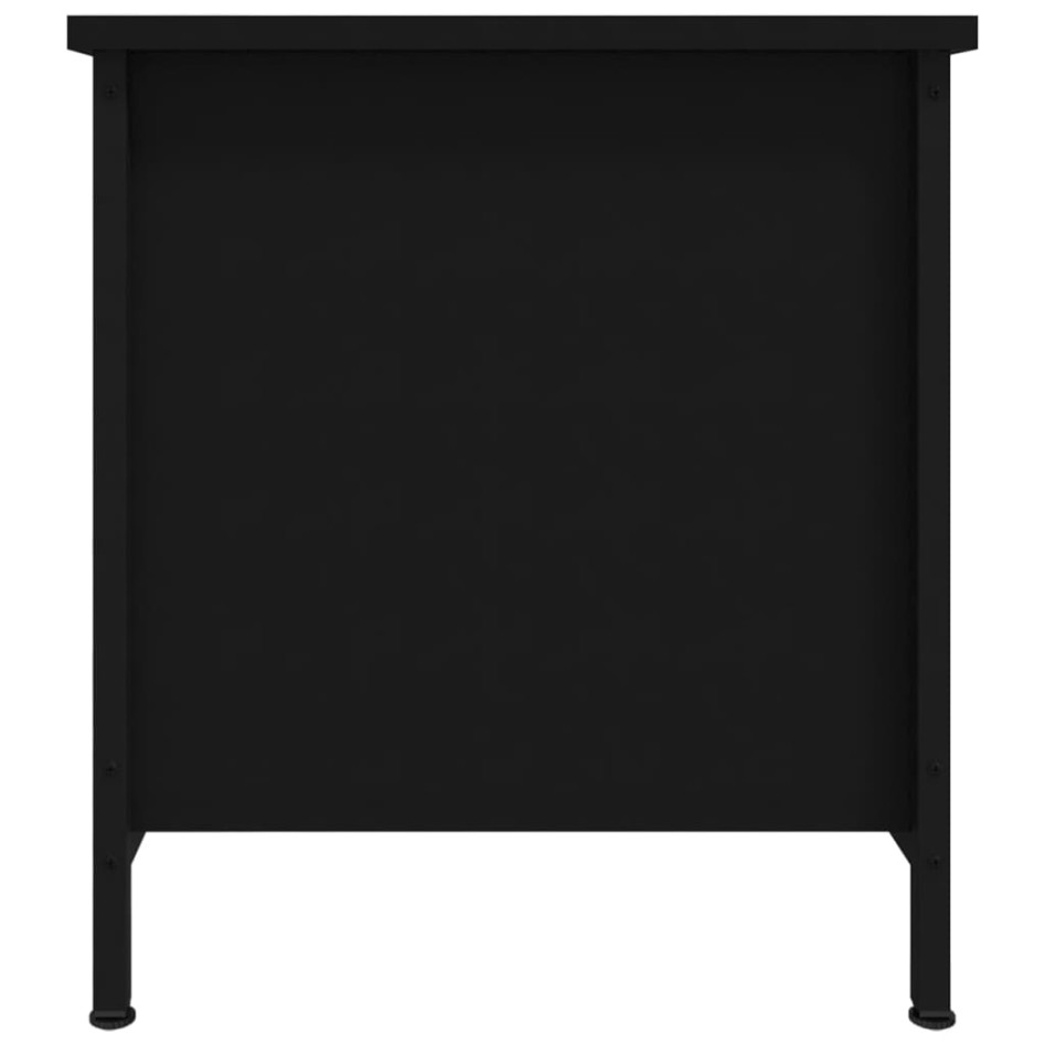 Mueble de TV madera contrachapada negro 100x40x45