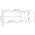 Mueble de TV madera contrachapada negro 100x40x45