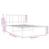 Estructura cama sin colchón con cabecero metal blanco 90x200