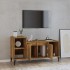 Mueble para TV madera contrachapada roble ahumado 100x35x55