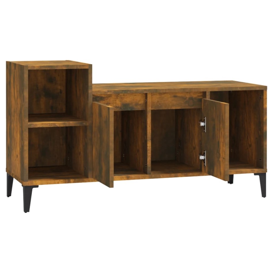 Mueble para TV madera contrachapada roble ahumado 100x35x55