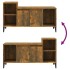 Mueble para TV madera contrachapada roble ahumado 100x35x55