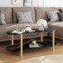 Mesa de centro madera contrachapada negro 110x48x40