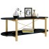 Mesa de centro madera contrachapada negro 110x48x40