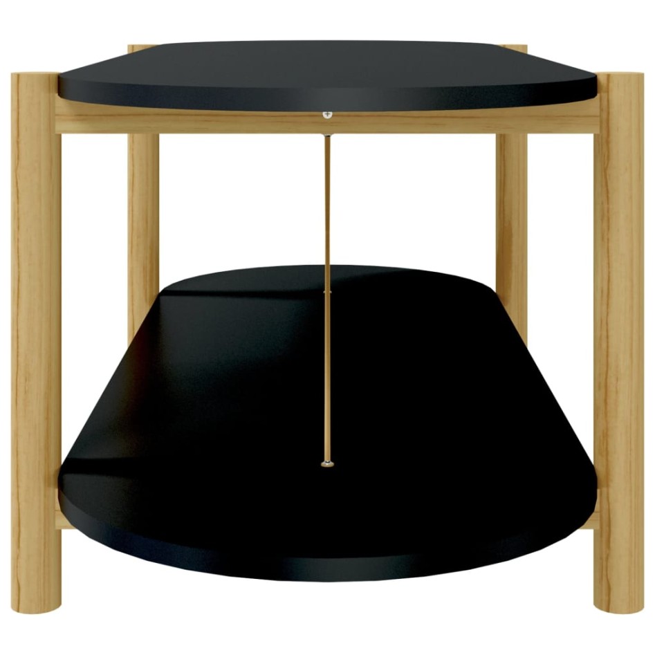 Mesa de centro madera contrachapada negro 110x48x40