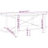 Mesa de centro madera contrachapada negro 110x48x40