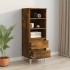 Aparador alto madera contrachapada roble ahumado 40x36x110