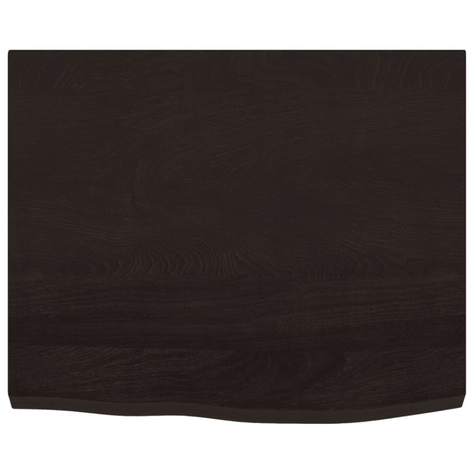 Estante pared madera roble tratada marrón oscuro 60x50x(2-4)