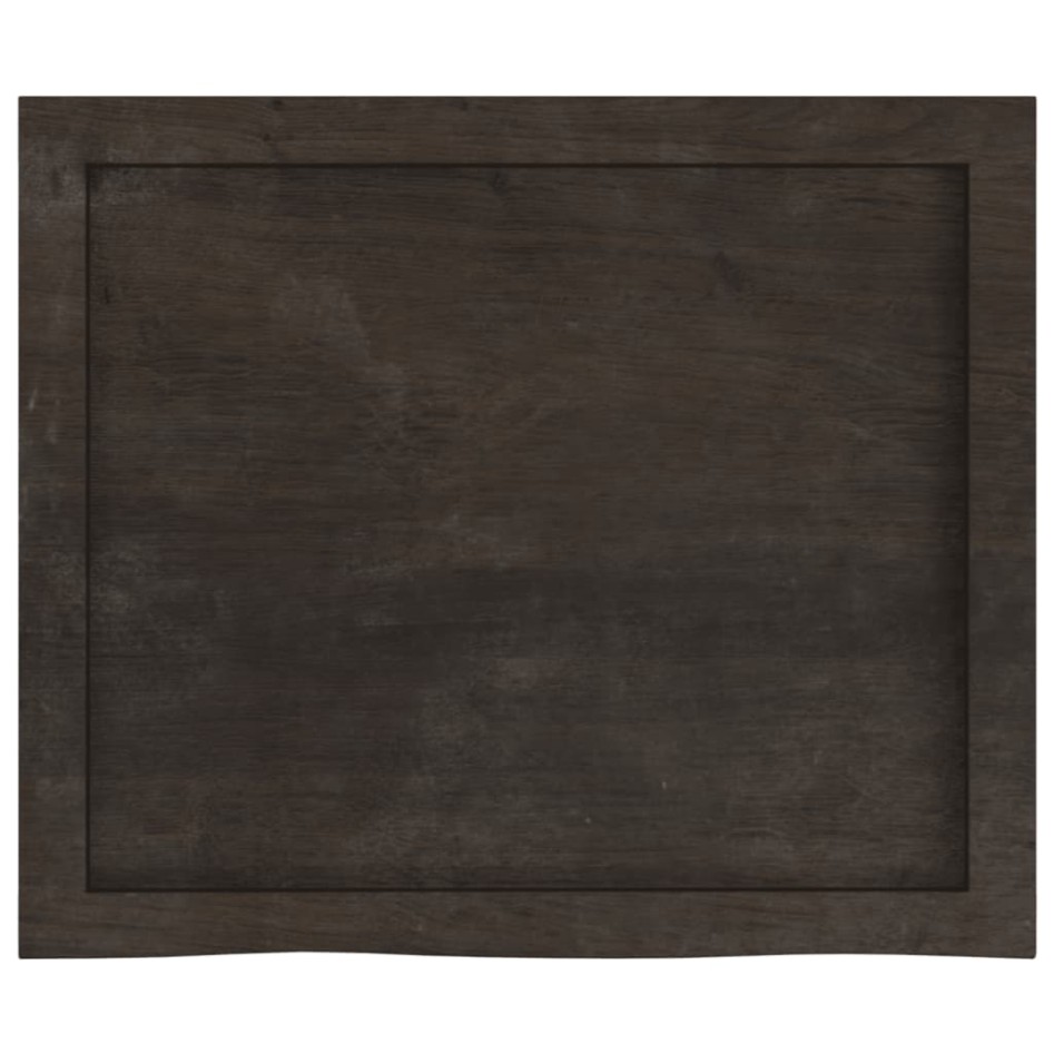 Estante pared madera roble tratada marrón oscuro 60x50x(2-4)