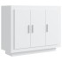 Aparador de madera contrachapada blanco 92x35x75