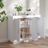 Aparador de madera contrachapada blanco 92x35x75