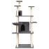 Rascador para gatos con postes de sisal gris oscuro 166