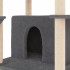 Rascador para gatos con postes de sisal gris oscuro 166