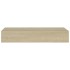 Estante con cajón de pared MDF roble 60x23,5x10