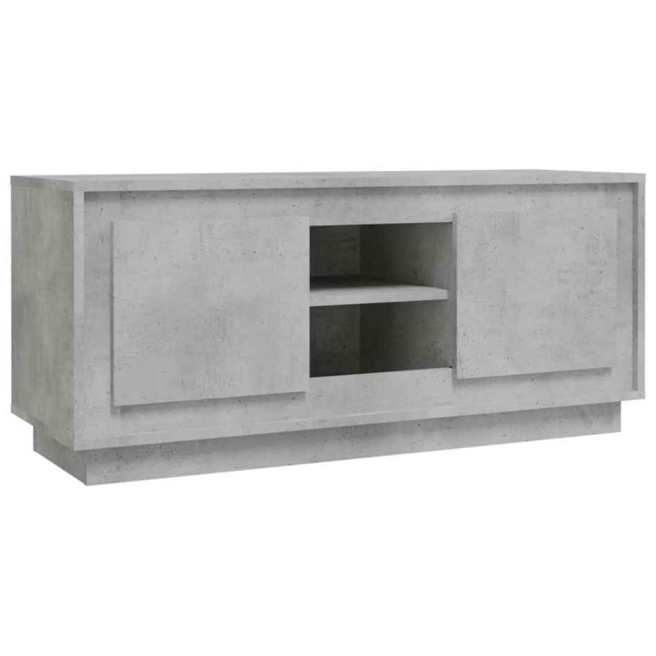 Mueble de TV madera contrachapada gris hormigón 102x35x45