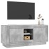 Mueble de TV madera contrachapada gris hormigón 102x35x45