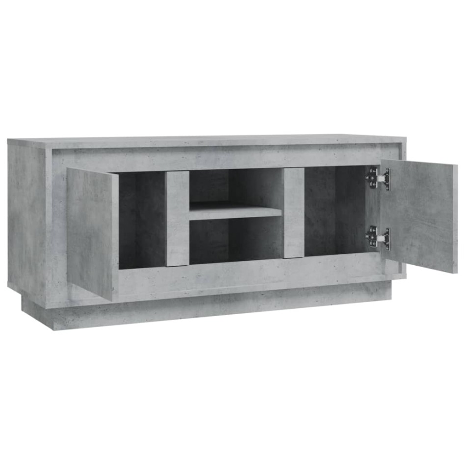 Mueble de TV madera contrachapada gris hormigón 102x35x45