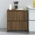 Aparador de madera contrachapada marrón roble 70x41x75