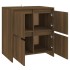 Aparador de madera contrachapada marrón roble 70x41x75