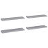 Estantes flotantes de pared 4 uds MDF gris 90x23,5x3,8