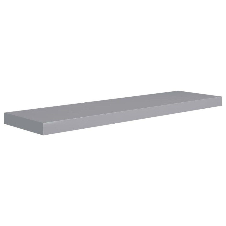 Estantes flotantes de pared 4 uds MDF gris 90x23,5x3,8