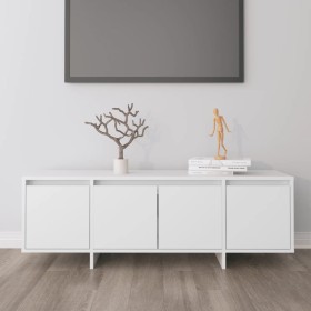 Mueble para TV madera contrachapada blanco 120x30x40,5