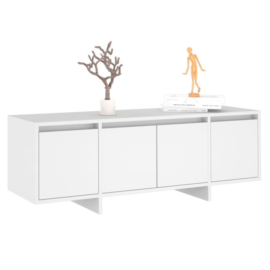 Mueble para TV madera contrachapada blanco 120x30x40,5