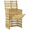 Compostador de láminas madera de pino impregnada 80x50x100 cm
