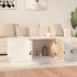 Mesa de centro de madera maciza de pino blanco 100x50x41