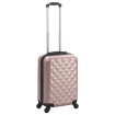 Maleta con ruedas trolley rígida rosa dorado ABS