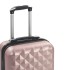 Maleta con ruedas trolley rígida rosa dorado