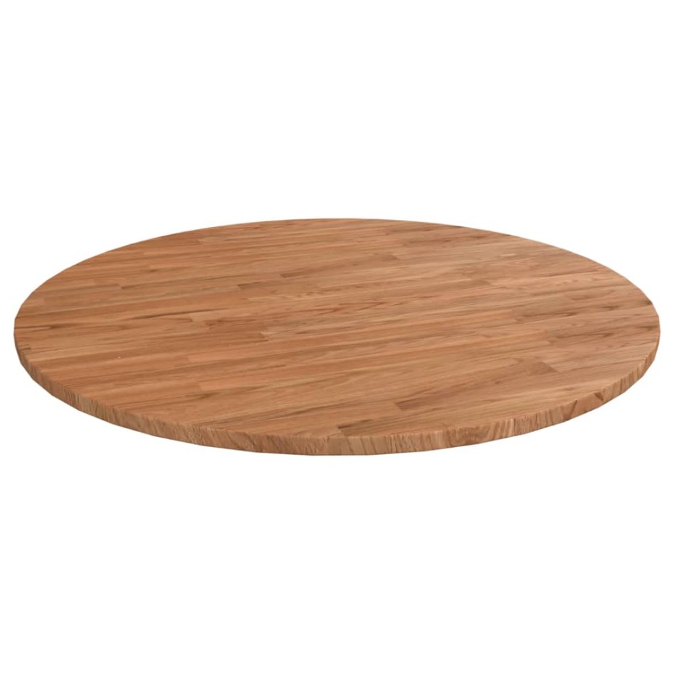 Tablero de mesa redonda madera de roble marrón claro Ø70x1,5