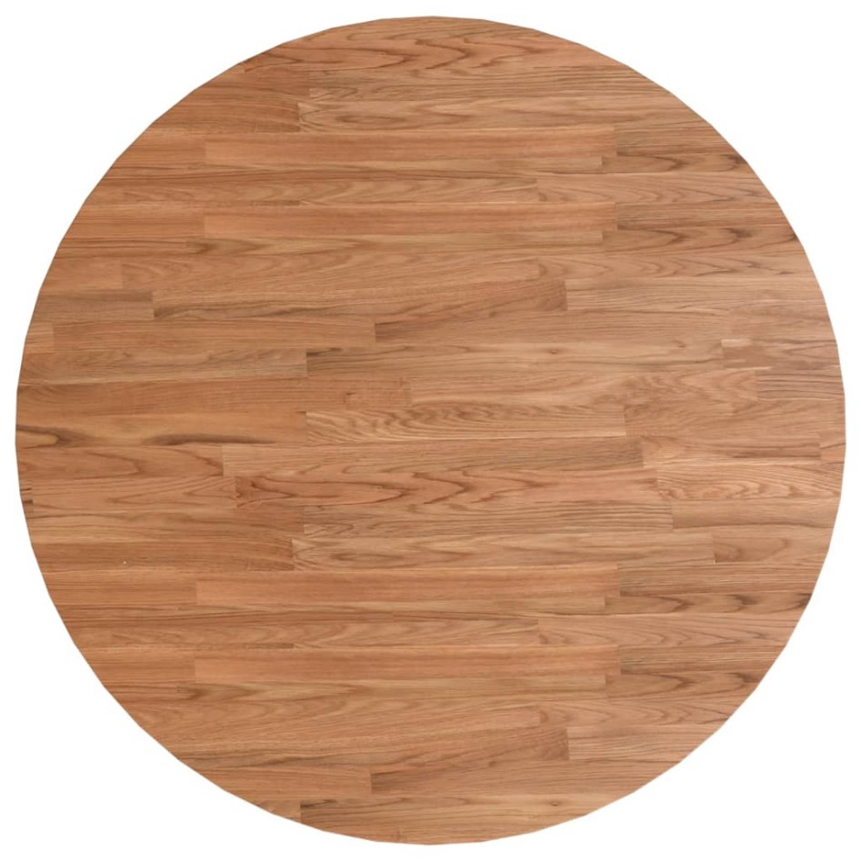 Tablero de mesa redonda madera de roble marrón claro Ø70x1,5