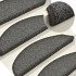 Alfombras de peldaños de escalera 15 uds gris oscuro 56x17x3