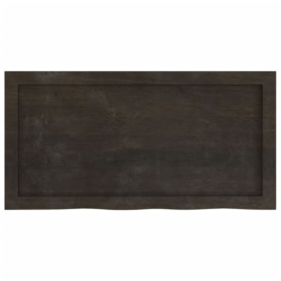 Estante pared madera roble tratada marrón oscuro 80x40x(2-4)